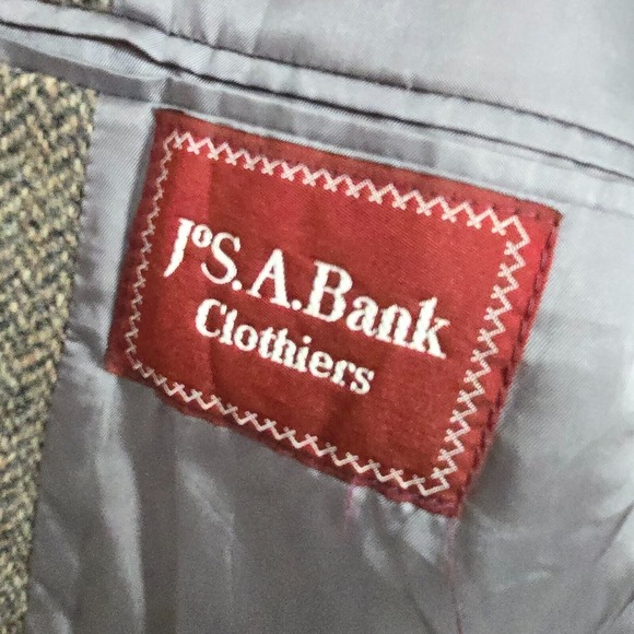 Jos A Bank Sport Coat Men 40L Harris Tweed Pure Scottish Wool Blazer Jacket READ - Picture 5 of 16